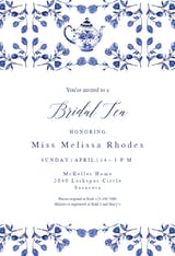 Vintage floral tea - Bridal Shower Invitation